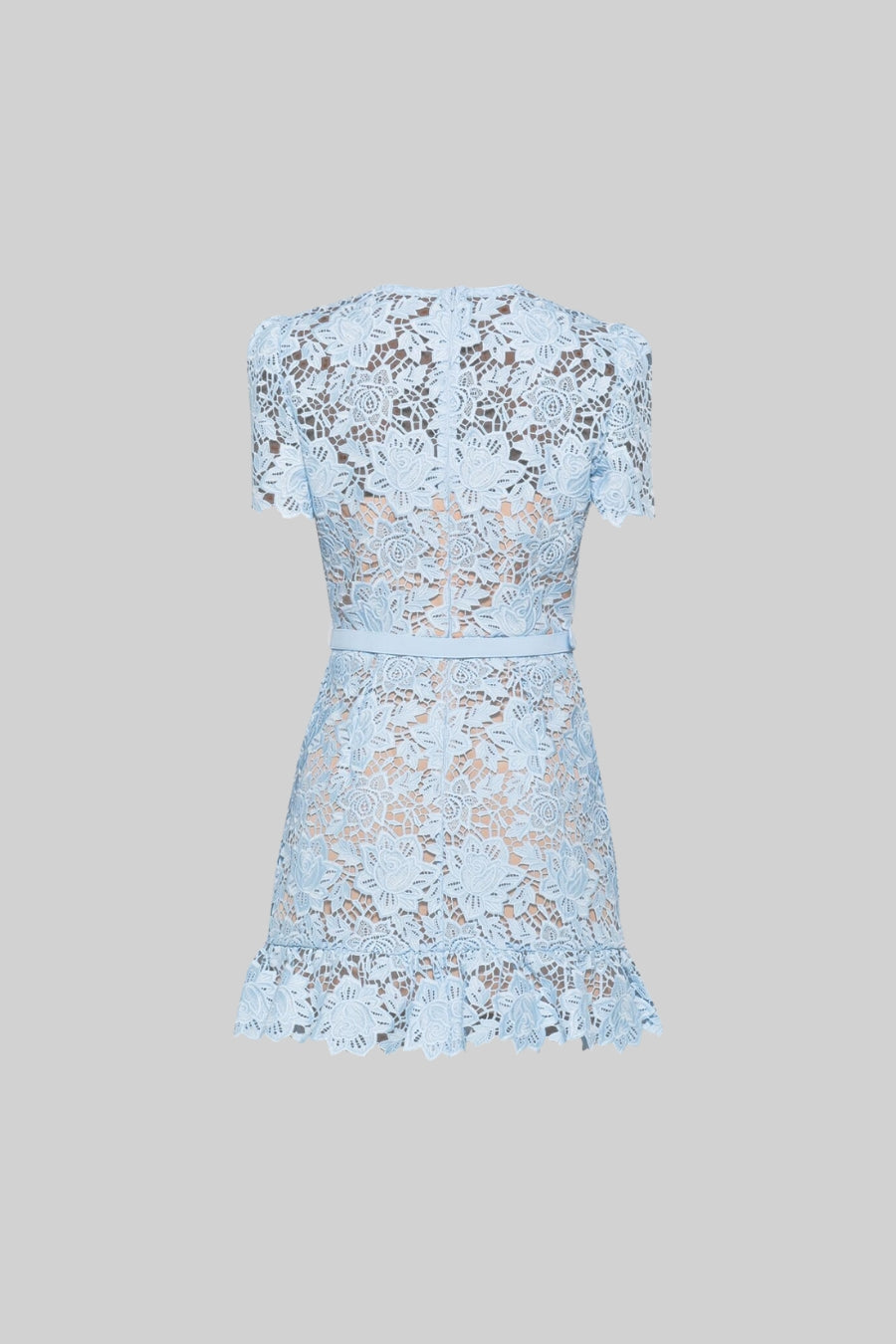 Warm Breeze Embroidered Floral Dress - Blue