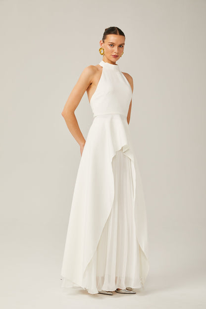 Tempted Halterneck Layered Long Dress