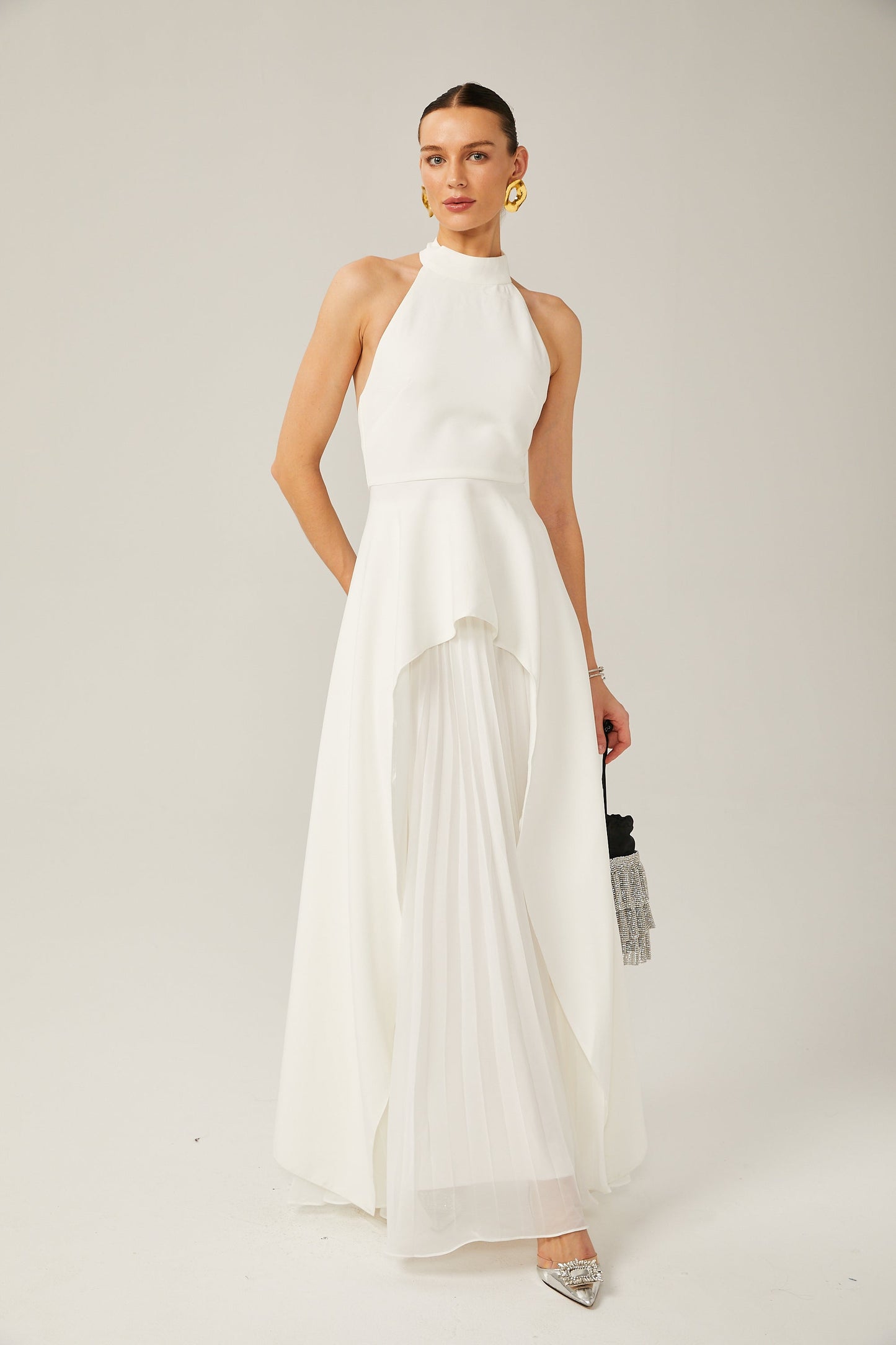 Tempted Halterneck Layered Long Dress