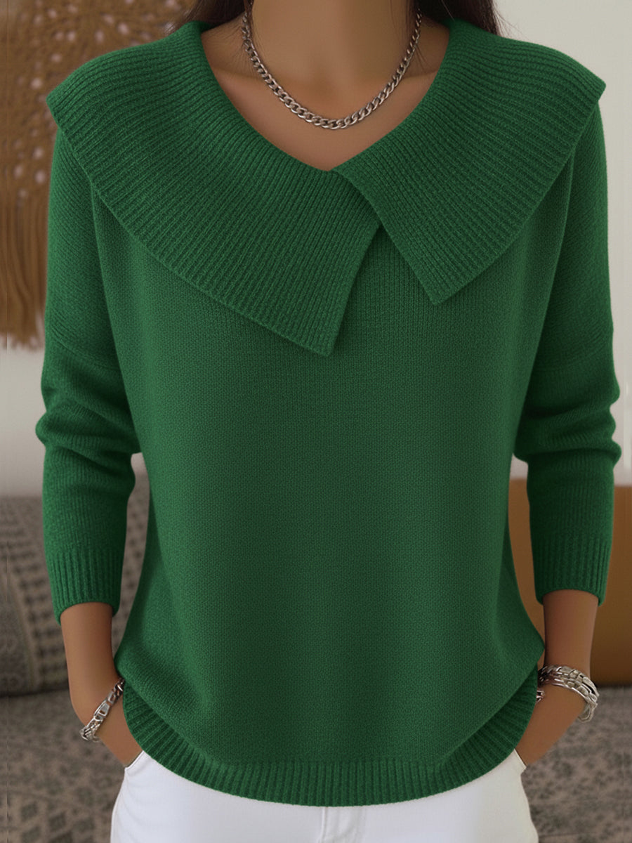 Lucia | Light Knit Sweater with Soft Collar