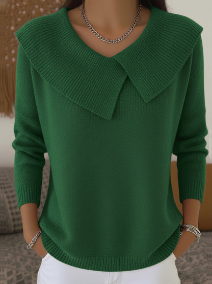 Lucia | Light Knit Sweater with Soft Collar