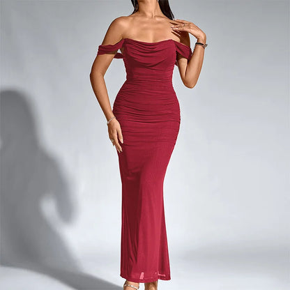 Dark Desire One Shoulder Wrap Bodycon Dress