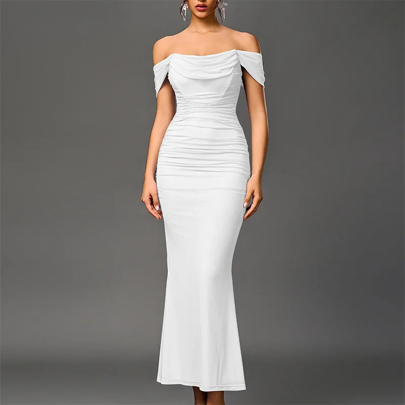 Dark Desire One Shoulder Wrap Bodycon Dress