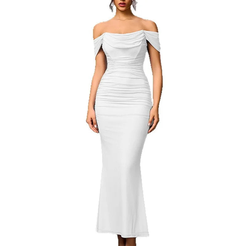 Dark Desire One Shoulder Wrap Bodycon Dress